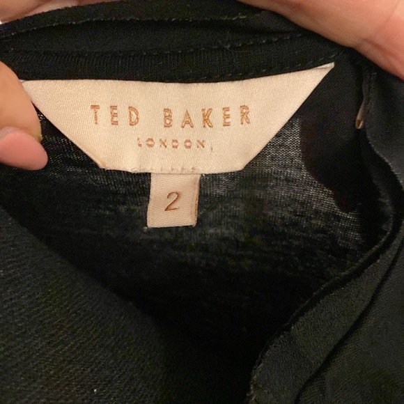 Ted Baker Black and Brown Patterned Blouse size 2 - Picture 2 of 3